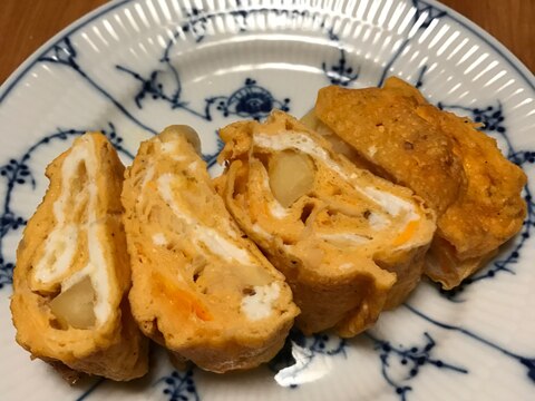 ポテトとすりごまのポン酢マヨの卵焼き